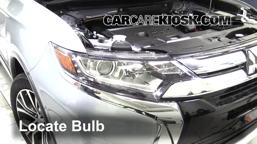 2016 Mitsubishi Outlander SE 2.4L 4 Cyl. Lights Headlight (replace bulb)